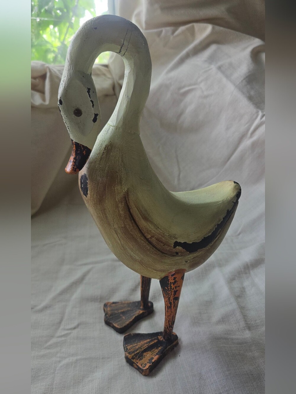 Large Rustic Farmhouse Duck Figurine